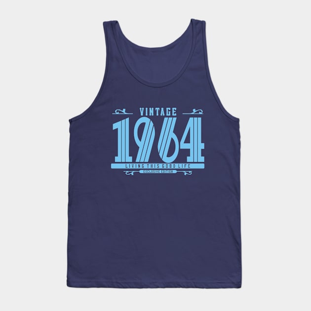 56th Birthday T-Shirt - Vintage 1964 Tank Top by Reshartinc